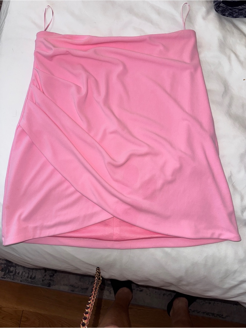 Zara Pink Wrap-Effect Mini Skirt